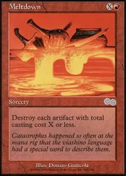 1x Meltdown Moderate Play MTG Magic - Kid Icarus - - Image 1
