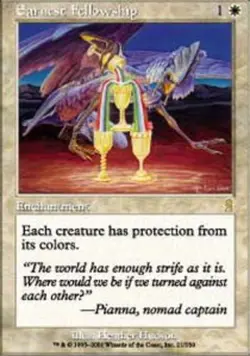 1x Earnest Fellowship Moderate Play MTG Magic - Kid Icarus - - Image 1
