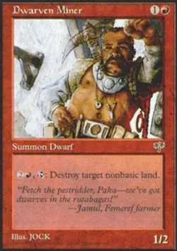 1x Dwarven Miner Moderate Play MTG Magic - Kid Icarus - - Image 1