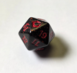 Return to Ravnica Spindown Life Counter D20 Black Dice MTG Magic the Gathering - Image 2