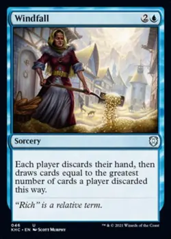 Windfall - Damaged / Poor MTG Commander 2021 Kaldheim - Image 1