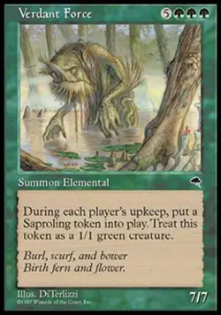 Verdant Force - Damaged / Poor MTG Tempest - Image 1