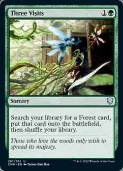 Three Visits - Damaged / Poor MTG Commander Legends - Image 1