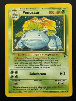 Venusaur 18/130 Base Set 2 Holo Rare Pokemon TCG - HP - Image 1