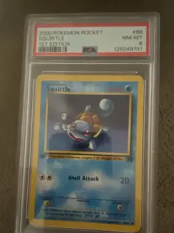 2000 Pokemon (1st Edition) PSA 8 Team Rocket Squirtle 68/82 - Image 1