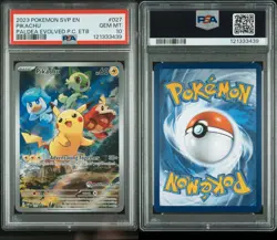 2023 Pokemon Paldea Evolved Pokemon Center Etb Promo #027 Pikachu PSA 10 - Image 3