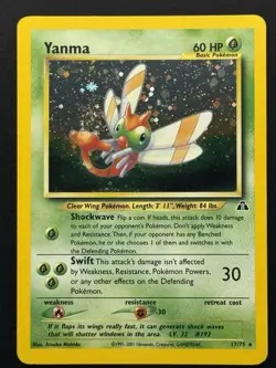 Yanma 17/75 Neo Discovery Holo Rare Pokemon TCG - MP - Image 1
