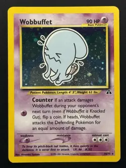 Wobbuffet 16/75 Neo Discovery Holo Rare Pokemon TCG - LP - Image 1