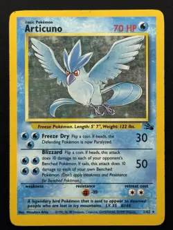Articuno 2/62 Fossil Holo Rare Pokemon TCG - HP - Image 1