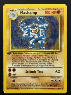 Machamp 8/102 Deck Exclusives 1st Edition Holo Rare Pokemon TCG - HP/DMG - Image 1