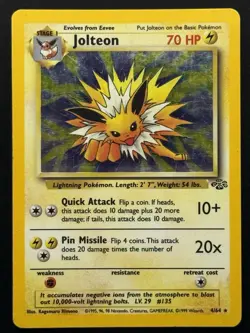 Jolteon 04/64 Jungle Holo Rare Pokemon TCG - HP - Image 1