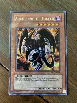 Yugioh Archfiend of Gilfer RP02 2020 Reprint Secret Rare - Image 1