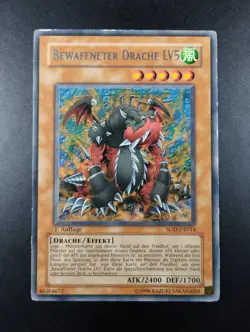 YUGIOH 2004 | ARMED DRAGON LV5 | SOD-DE014 | 1ST EDT | GERMAN | VG | RARE - Image 1