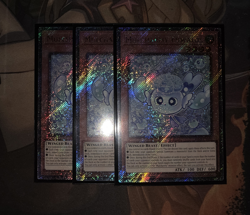 X3 Mulcharmy Fuwalos RA04-EN050 Platinum Secret Rare 1st Edition Yugioh PLAYSET - Image 1