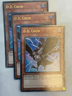 YUGIOH-3x- D.D. Crow - RA02-EN002 - Ultra Rare - 1st Edition (PLAYSET) - Image 1