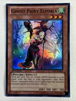 Ghost Fairy Elfobia (LTGY-EN085) 1st Edition Super Rare Holo LP YuGiOh! - Image 1