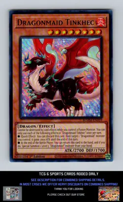 Battles of Legend: Monster Mayhem Yugioh #BLMM-EN059 Dragonmaid Tinkhec NM+ - Image 1
