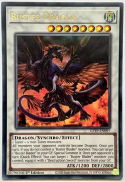 GFTP-EN097 Buster Dragon - Ultra Rare 1st Edition Near Mint YuGiOh Card - Image 1