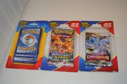 Pokemon Lost Origin, Brilliant Stars, Foil Card - Lot of 3 Packs - Image 1