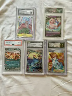 GRADED TRADING CARD LOT POKEMON & ONE PIECE PSA/CGC/DGA/ GRADES 10, NM~MT - Image 1
