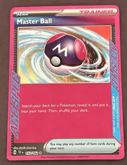 Master Ball 2024 Trainer Item ACE SPEC Holo Rare Pokemon Card No. 153/162 - Image 1