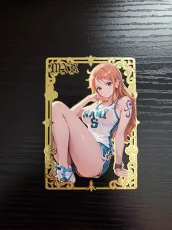 Goddess Story Waifu Anime Card - One Piece - Nami - MXR Gold Metal #140/200 - Image 1