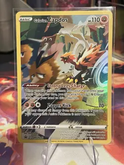 Galarian Zapdos SWSH283 Holo Black Star Promo Pokemon Card NM Condition - Image 1