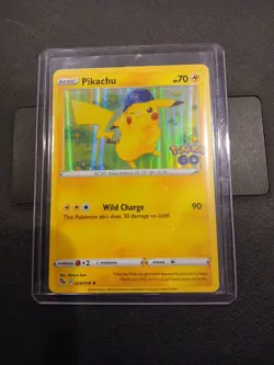 Pikachu 028/078 Pokemon GO Holo Rare Stamped Pokemon TCG Card - NM - Image 1