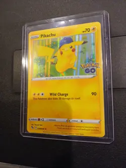 Pikachu 028/078 Pokemon GO Holo Rare Stamped Pokemon TCG Card - NM - Image 2