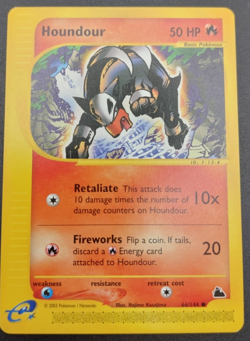 Pokemon Card Houndour 66/144 common 2003 Skyridge LP - Image 1