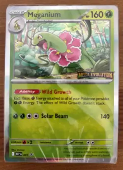 Meganium MEP001. Mega Evolution Pokemon TCG Prerelease Promo Sealed Cards - Image 1
