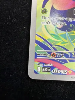 Bulbasaur Full Art Mega Evolutions Pokemon Card 133/132 Near Mint Condition Rare - Image 3