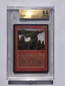 BGS 9.5 | Orcish Mechanics | MtG Antiquities | Gem Mint [9, 9.5, 9.5, 9.5] - Image 1