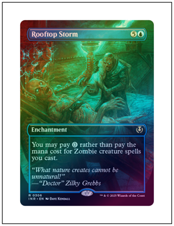 1x Rooftop Storm, Foil, Borderless Art, Magic MTG NM - Image 1