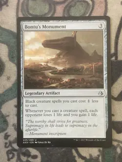 MtG Bontu’s Monument Amonkhet 225/269 Regular Uncommon Magic the Gathering - Image 1