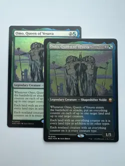 Omo, Queen Of Vesuva 0002 + 0145 Display Commander Foil Mythic Modern Horizons 3 - Image 1