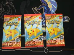 [3PACKS] SEALED 2025 McDonald’s Pokemon Promo Japan Exclusive Pikachu 020/M-P - Image 1