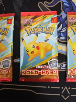 [3PACKS] SEALED 2025 McDonald’s Pokemon Promo Japan Exclusive Pikachu 020/M-P - Image 3