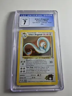 2000 Pokemon Gym Heroes Erikas Dragonair Holo CGC 7 Near Mint - Image 1