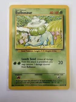 Pokemon TCG Bulbasaur Base Set 44/102 Regular Unlimited Common - Image 1