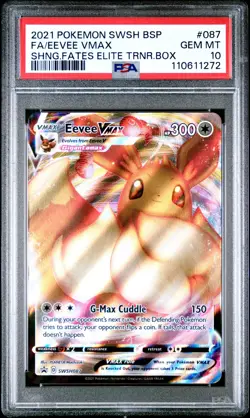 2021 POKEMON SWSH BLACK STAR PROMO #087 FULL ART/EEVEE VMAX PSA 10 - Image 1