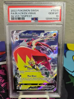 Blaziken VMAX PSA 10 - Full Art - Pokemon Silver Tempest TG15 - Image 1