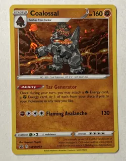 2020 Pokemon TCG Coalossal SWSH054 SWSH Black Star Promo Cosmos Holo Ungraded - Image 1