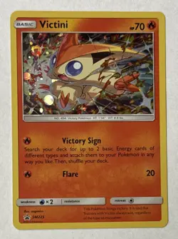 2019 Victini SM225 Sun & Moon Black Star Promos Cosmos Holo Pokemon TCG Ungraded - Image 1