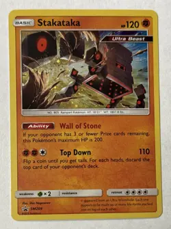 2019 Pokemon TCG Stakataka SM209 Sun & Moon Black Star Promo Cosmos Holo - Image 1