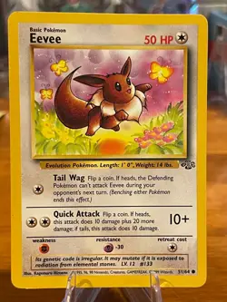 1999 Pokemon Jungle Set Eevee 51/64 Common Basic MP - Image 1