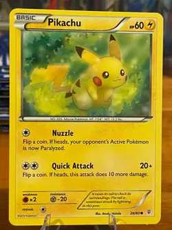 2016 Pokemon XY Generations Pikachu 26/83 Common Basic MP - Image 1