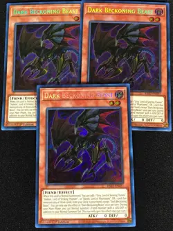 Yugioh Dark Beckoning Beast RA03-EN027 1ST SECRET x3 (NM) - Image 1