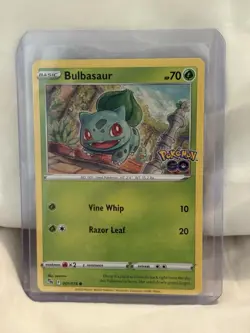 Bulbasaur 001/078 Pokemon Go Regular Pokemon Card LP/NM - Image 1