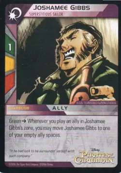 Pirates TCG - Dead Man's Chest Rare Card - Joshamee Gibbs #130 - Image 1